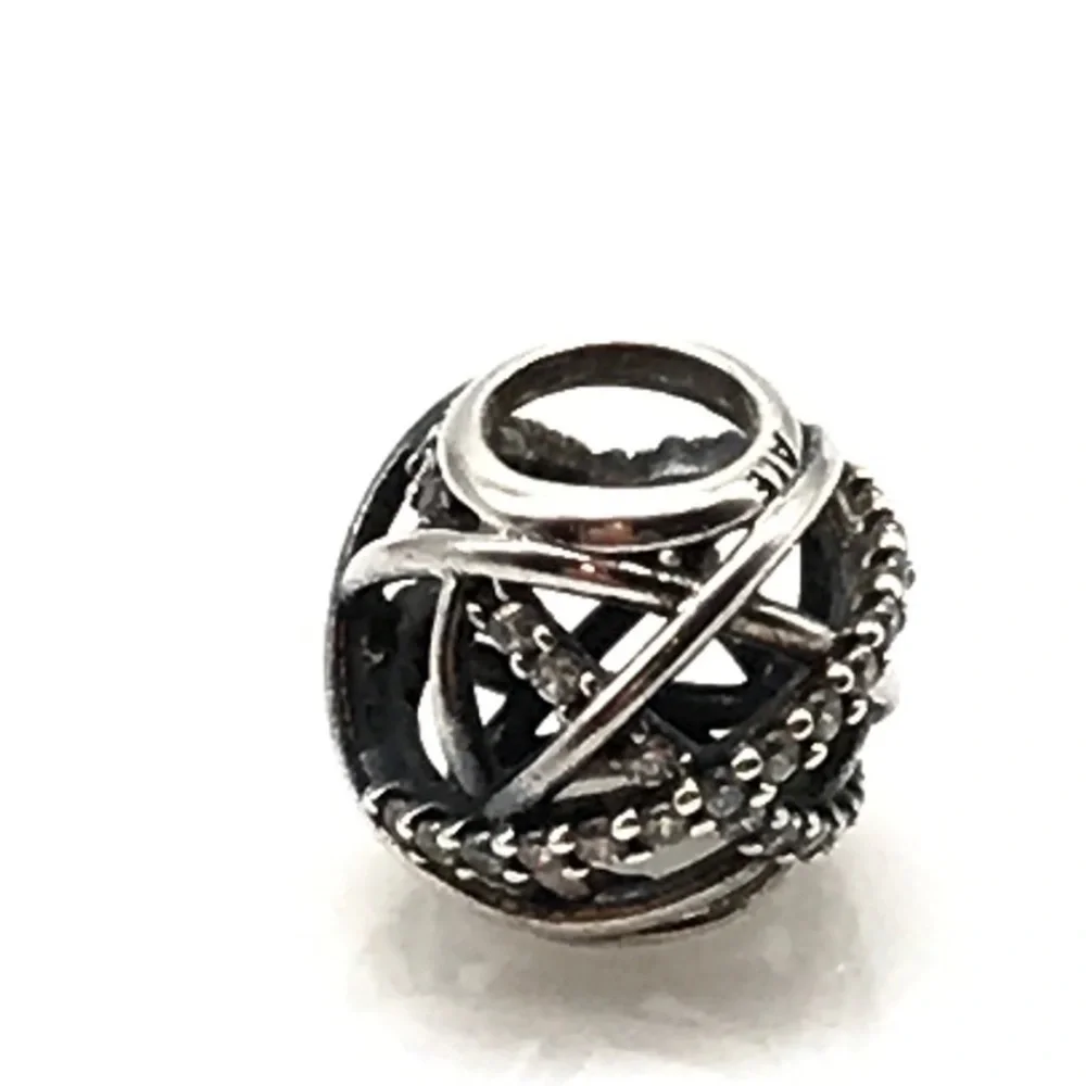 Pandora 925 Clear CZ Galaxy Openwork Bead Charm